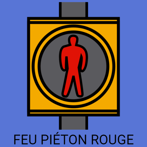 Feu piéton rouge